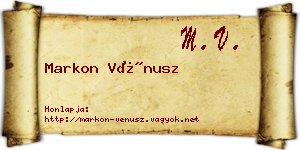 Markon Vénusz névjegykártya